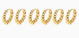 Graduated Twisted Rope Huggie Earring Combo Set