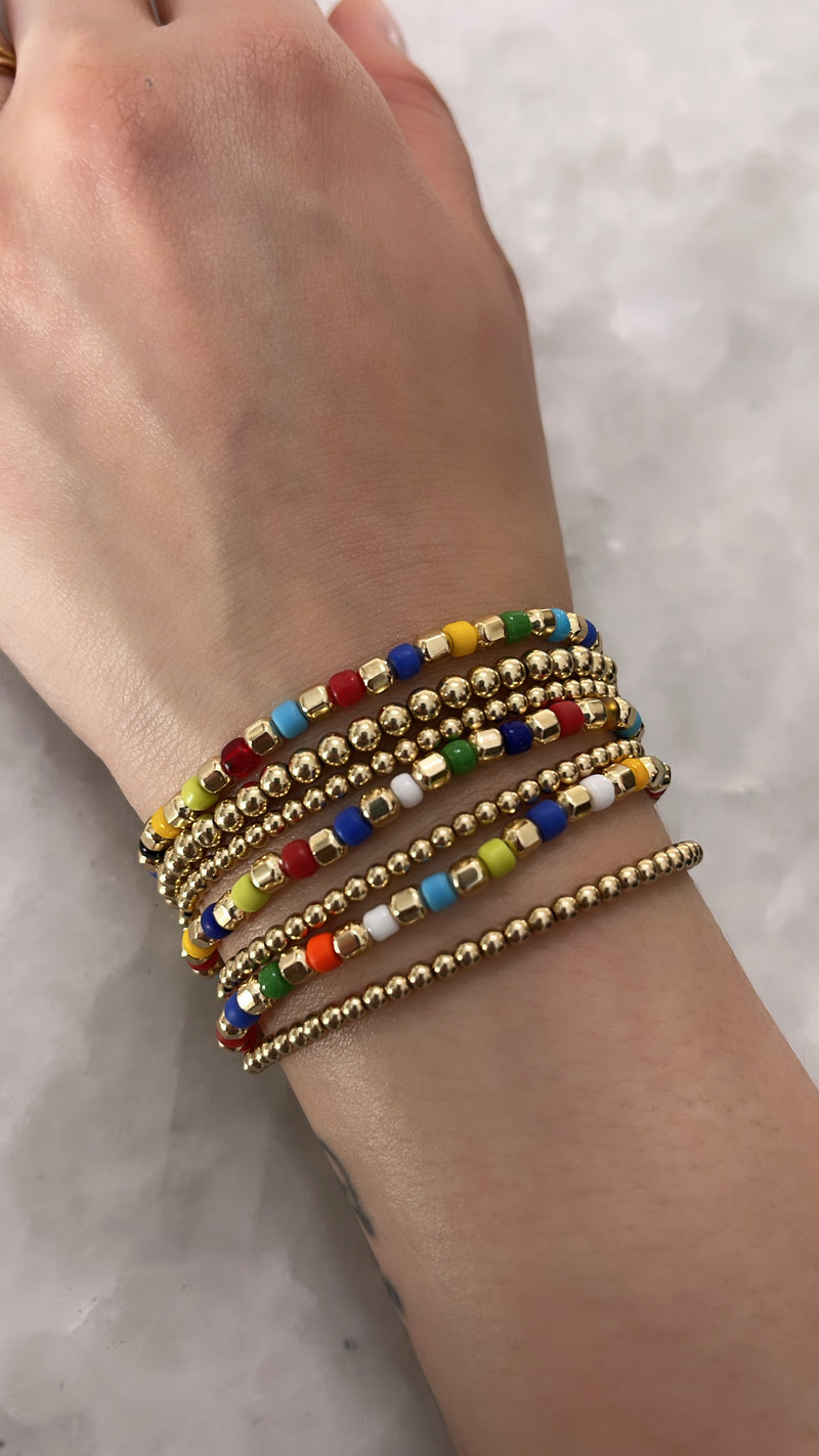 Rainbow Beaded Bracelet - Main Image