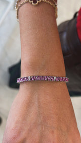 Seraphina Pink Tennis Bracelet