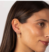 Dianty Pearl Huggie Earring Combo Set