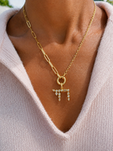 Chai Multi Shape Diamond Pendant Necklace