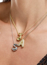 Crystal Initial  Necklace