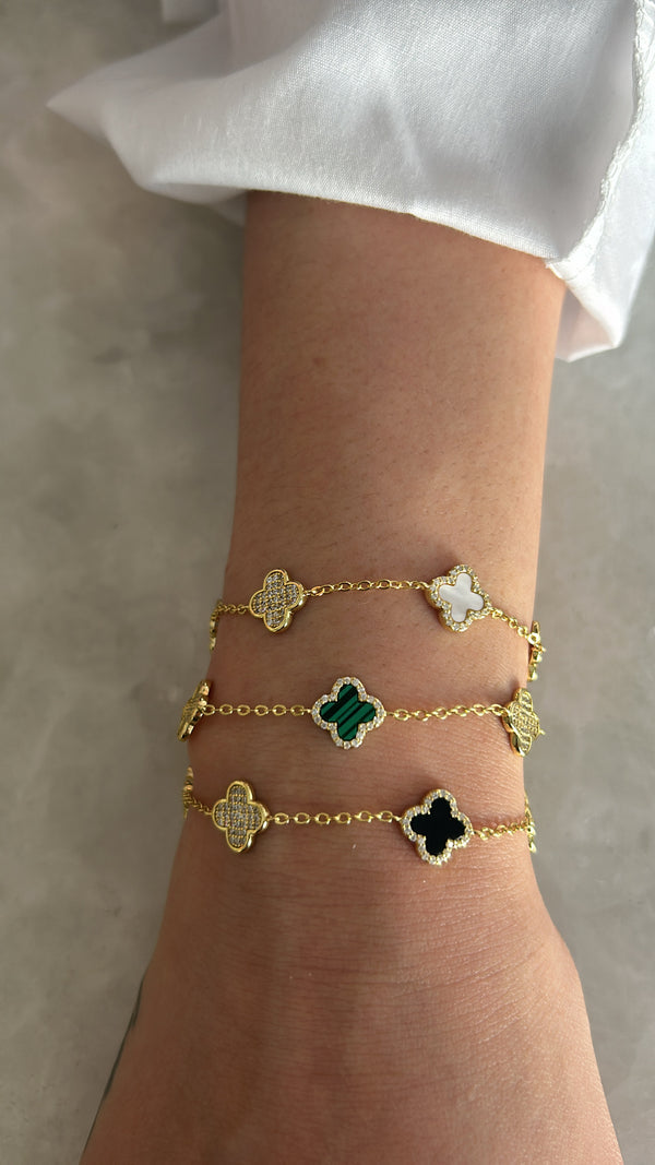 Pave Clover Bracelet