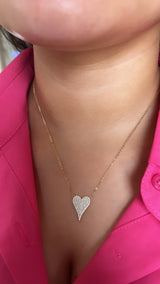 Pave Heart Necklace