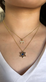 Star of David Heart Necklace