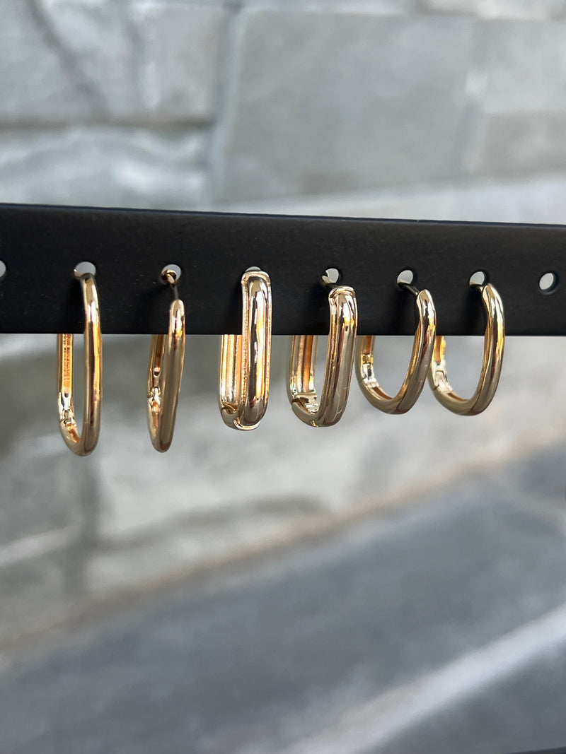Solid Graduate Width Paperclip  earring comb