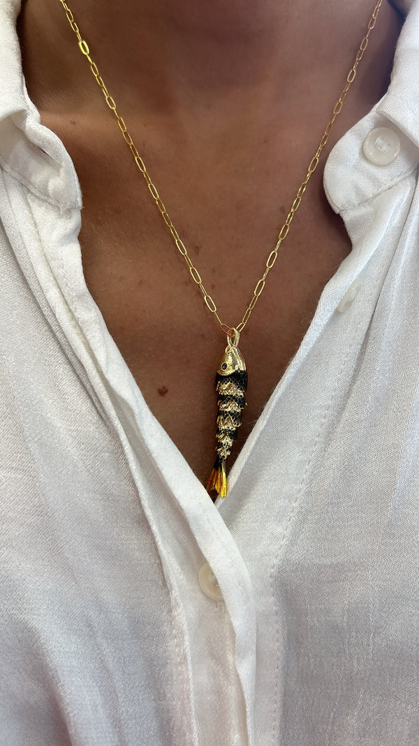 Fish Paperclip Necklace