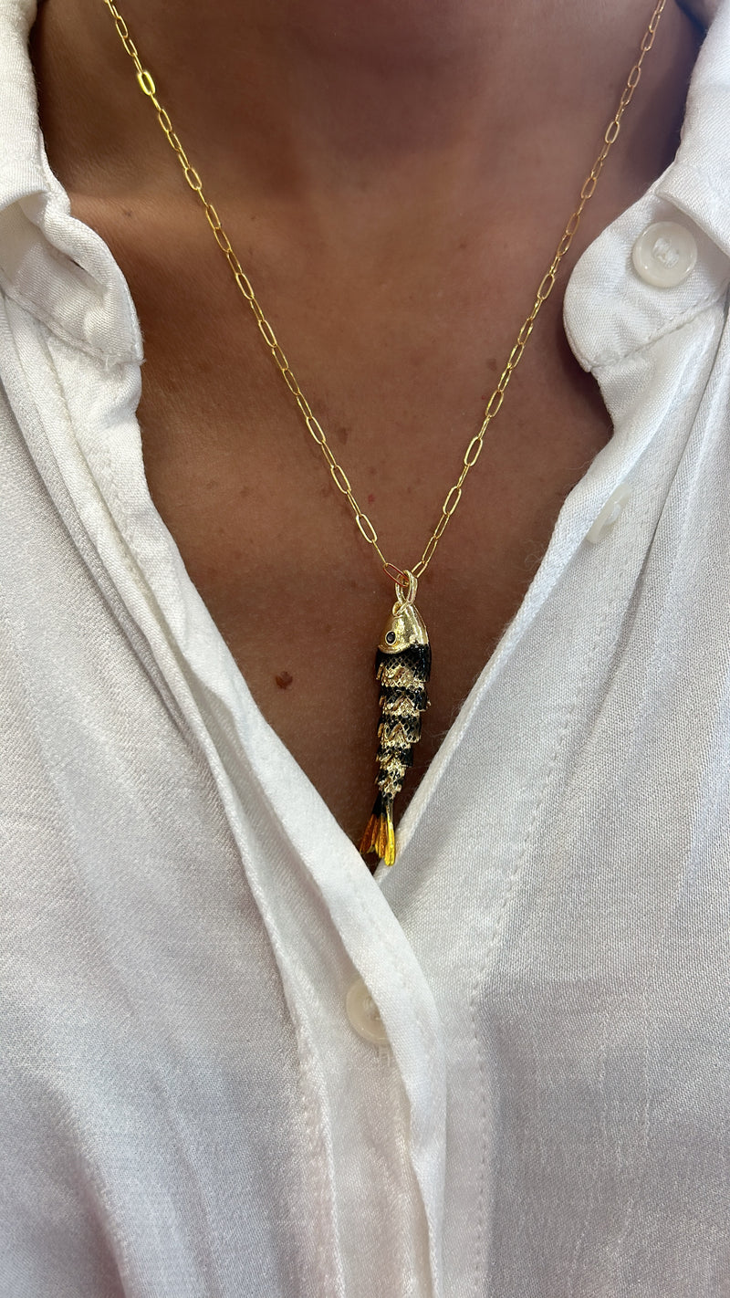 Fish Paperclip Necklace