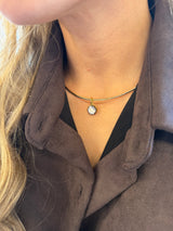 Wired Solitaire Pendant Necklaces