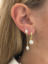 Drop Pearl Studs
