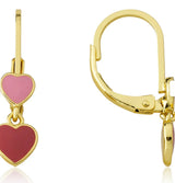 Enamel Hearts Dangle Earring