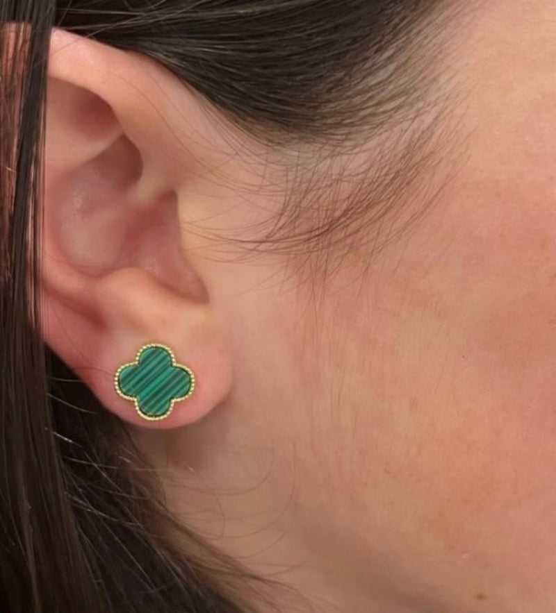 Four Clover 14k Plated Earrings