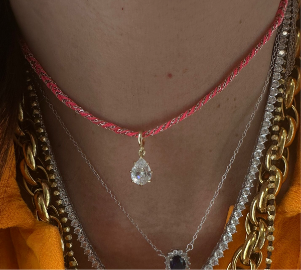 Tear Drop Adjustable Necklace