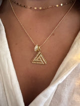 Triangle Circle Charm Necklace