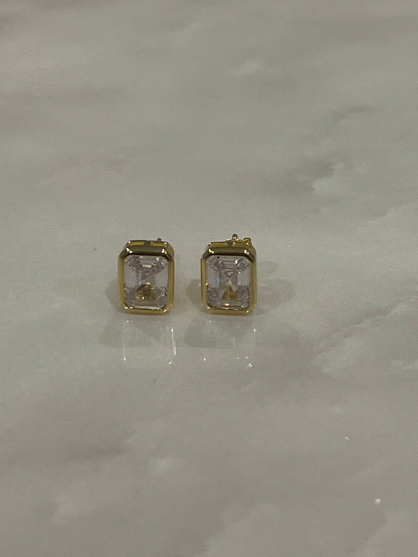 Emerald Cut Studs