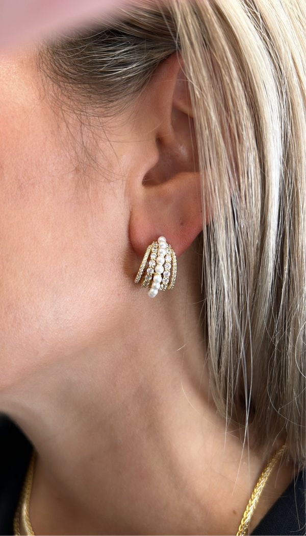 Rylie Diamond Pearl Stud