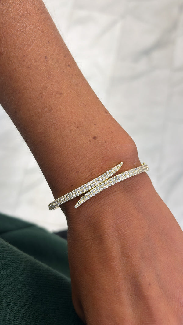 Pave Wave Bangle
