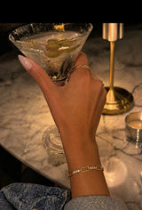 Lela Tennis Paperclip Bracelet