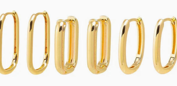 Solid Graduate Width Paperclip  earring comb