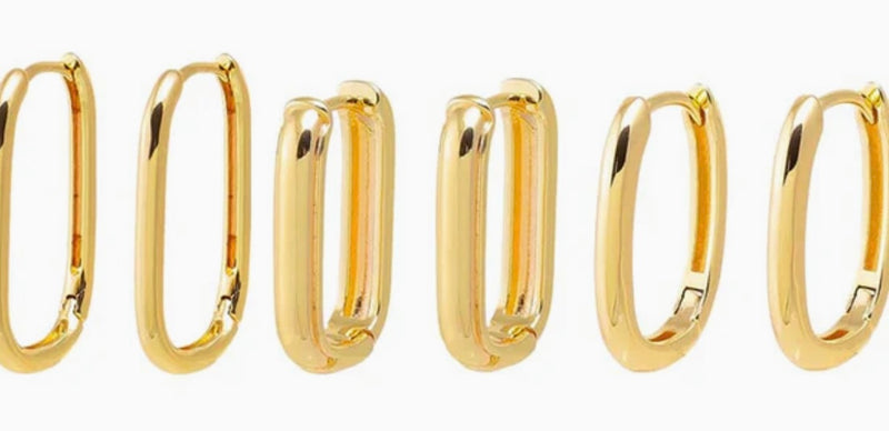 Solid Graduate Width Paperclip  earring comb
