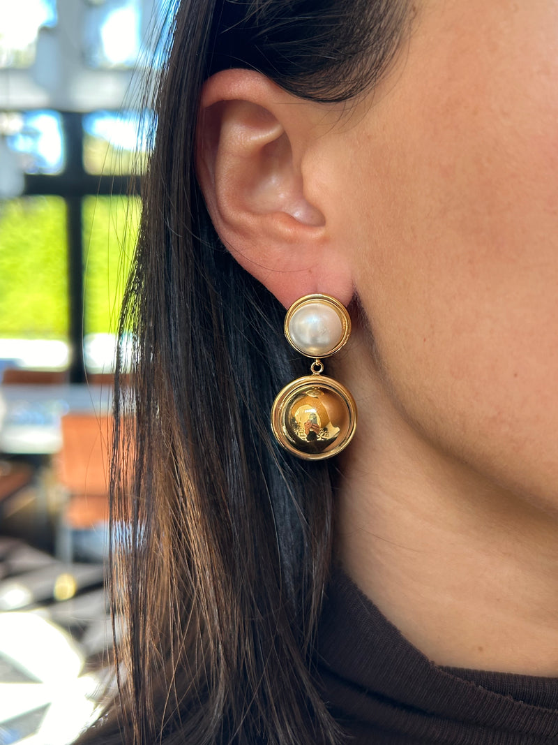 Camille Vintage Pearl Earrings