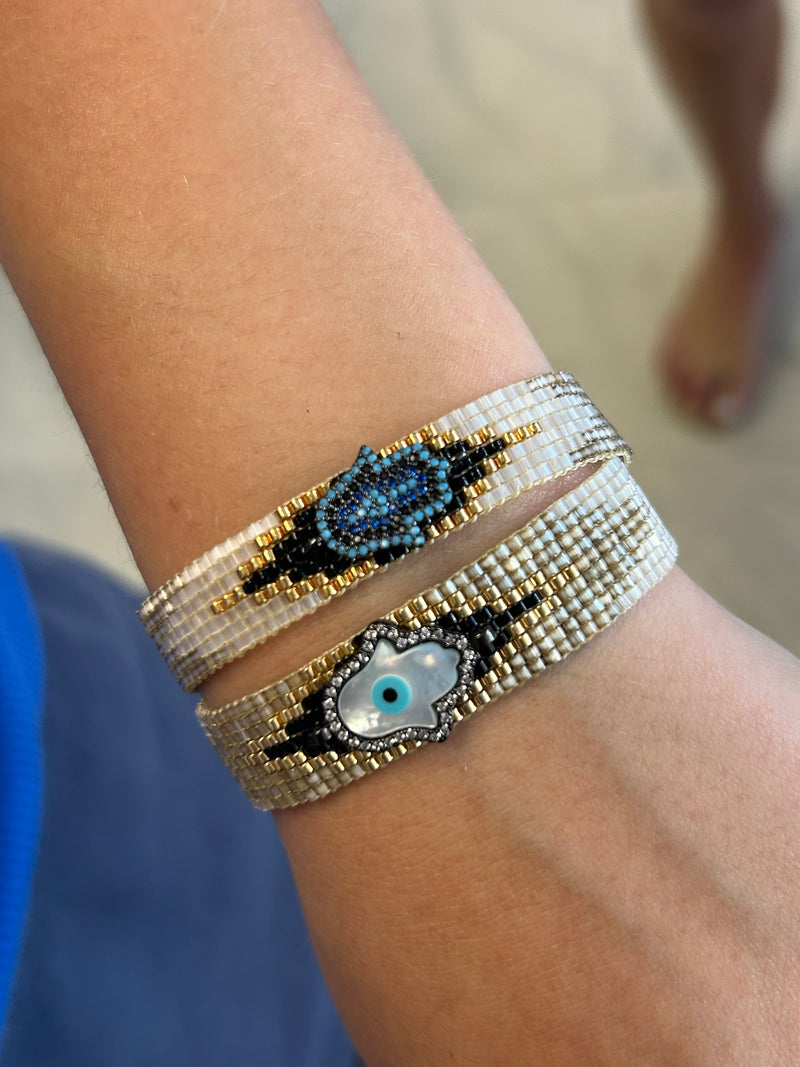 Hamsa Woven Adjustable Bracelet