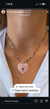 Capri Agate Heart Necklace