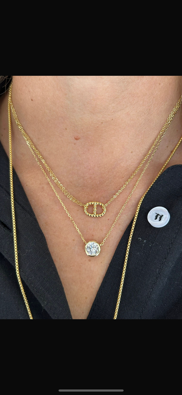 Bezel Solitaire Necklace