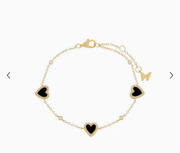 Pave Multi Heart Bracelet
