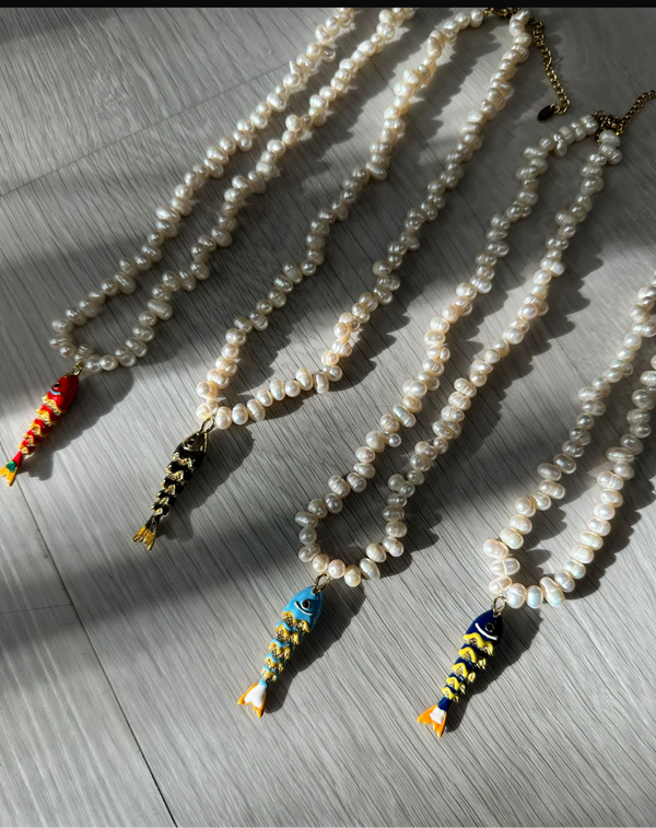 Freshwater Pearl Fish Charm