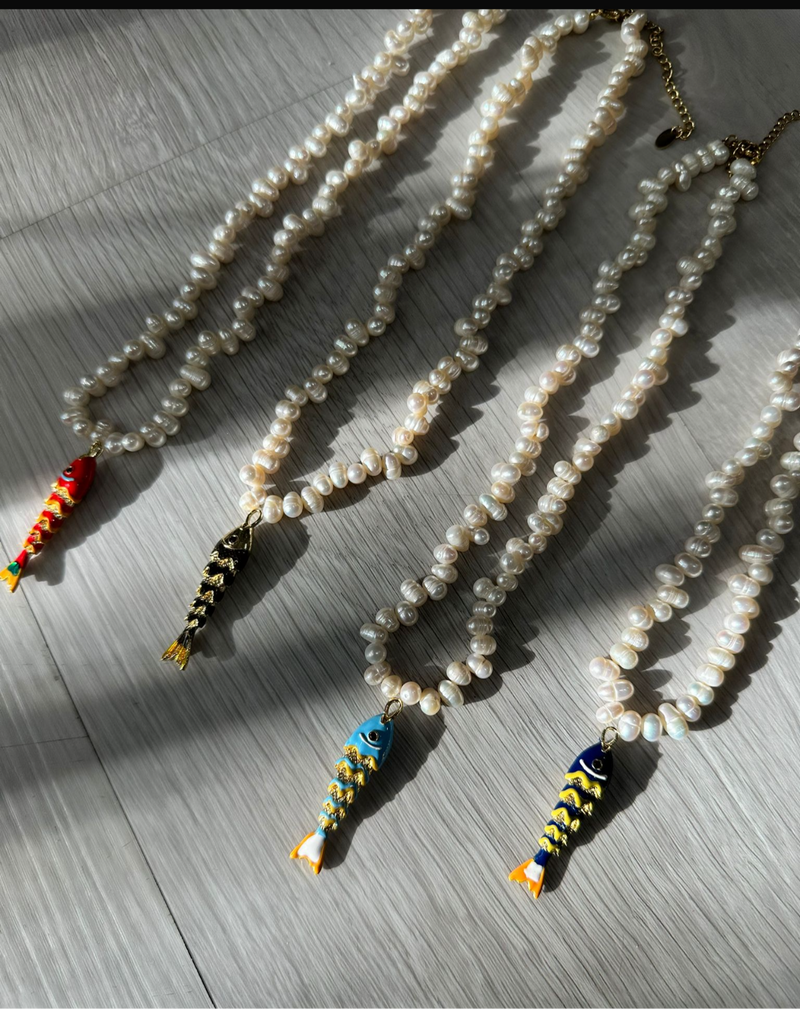 Freshwater Pearl Fish Charm