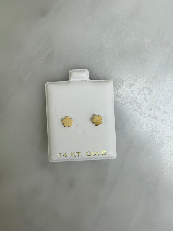 14k gold flower Screwbacks
