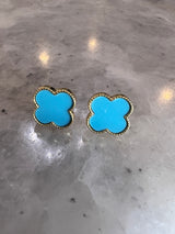 Four Clover 14k Plated Earrings