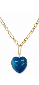 Santorini Blue Heart Chain
