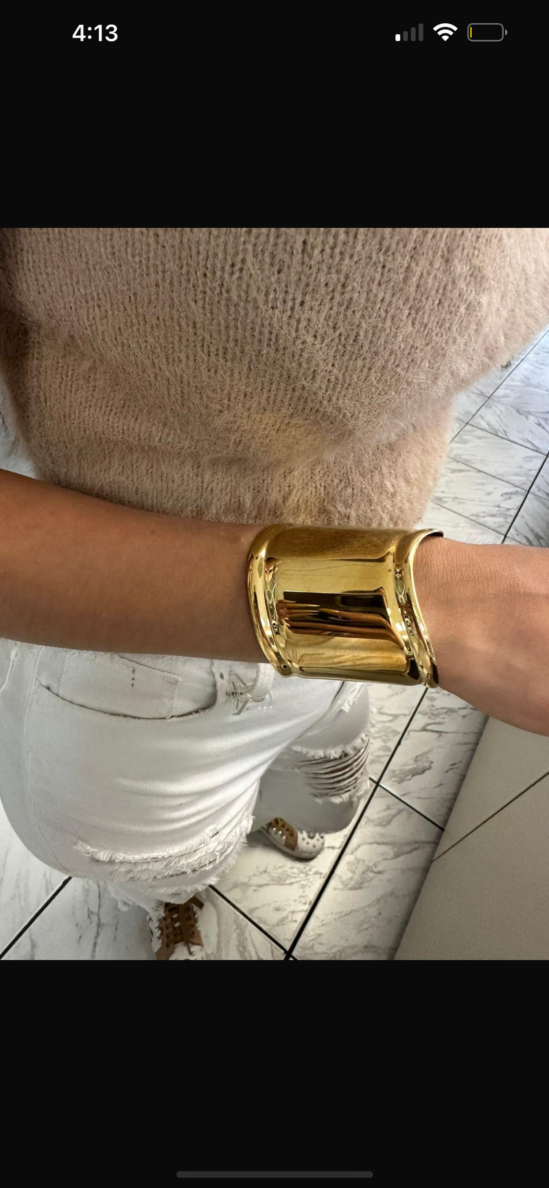 Gold Big Cuff