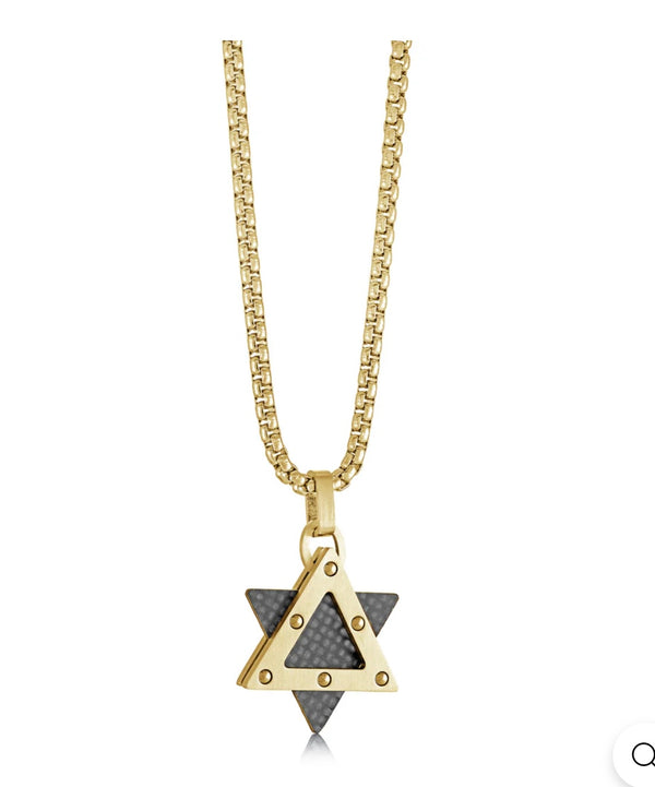 CARBON FIBRE STAR OF DAVID PENDANT