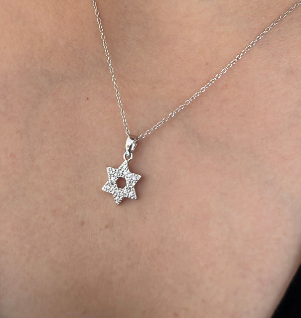 Mini Pave Star of David Pendant