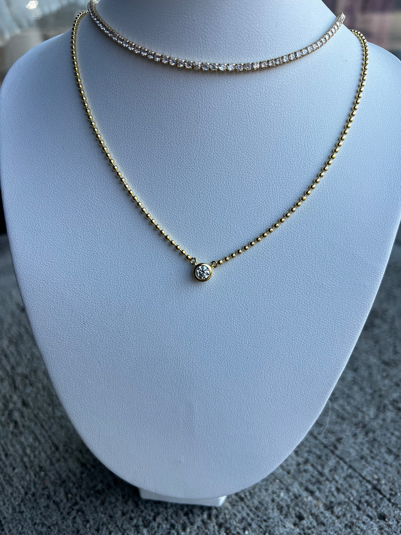 Solitaire Beaded Necklaces