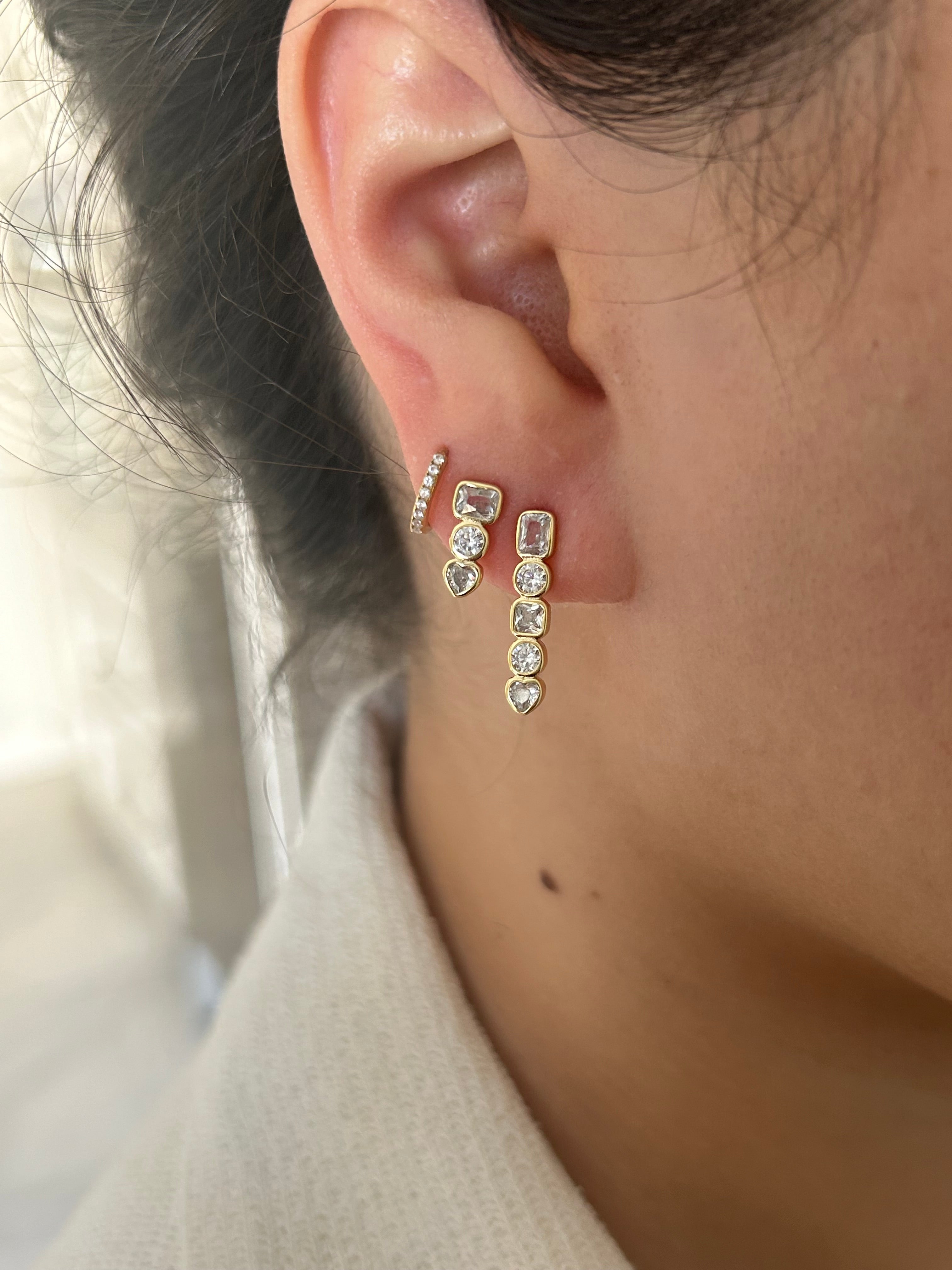 Multi Shape Stud Set – Topaz & Ruby