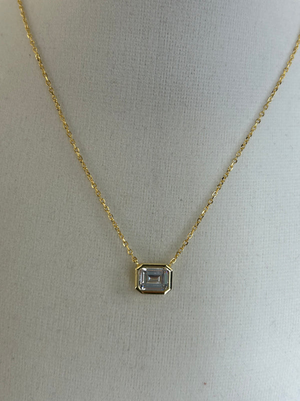 Emerald Bezel Solitaire