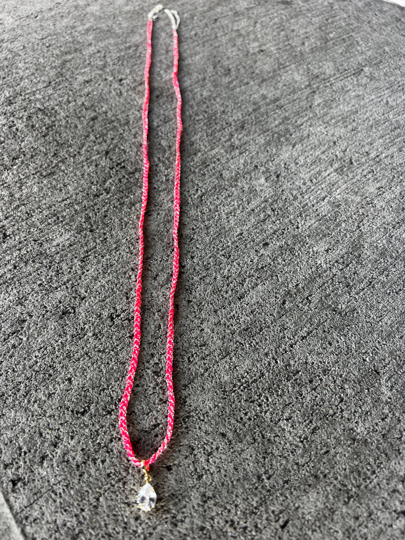 Pear Shape Cz on a String