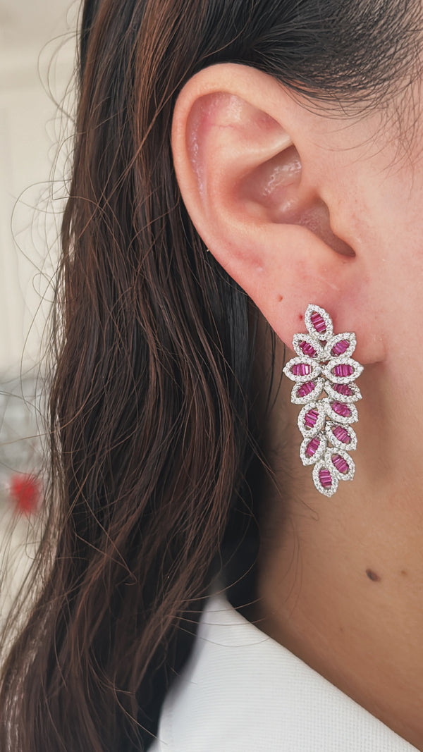 Petal Cluster Statement Earrings