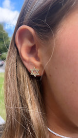 Pave Star of David Studs