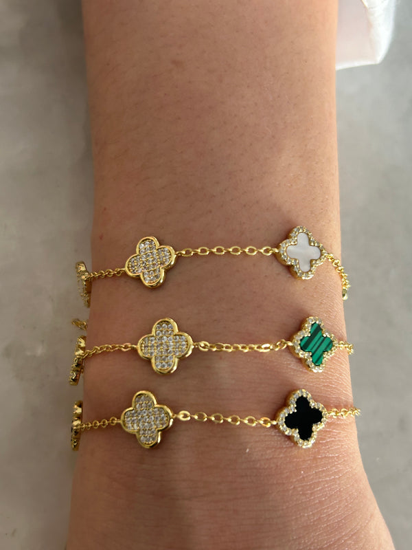 Pave Clover Bracelet