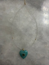Capri Agate Heart Necklace