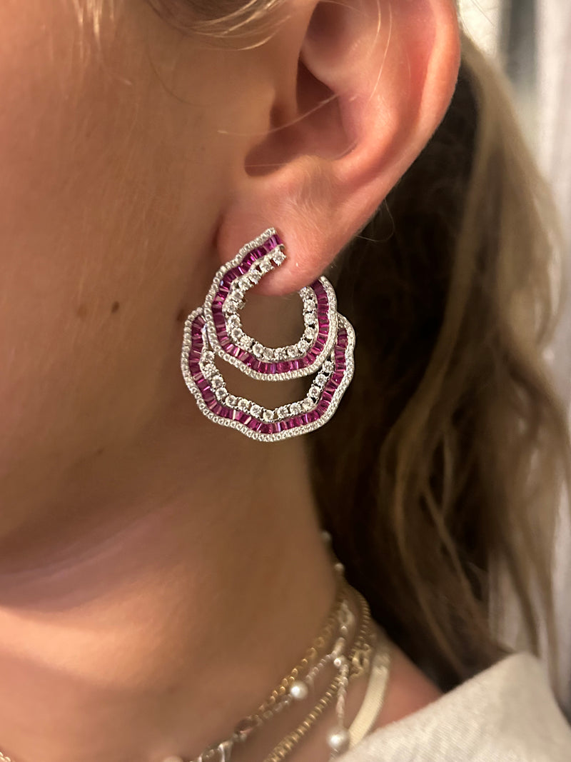 Ariana Ruby Statement Earrings