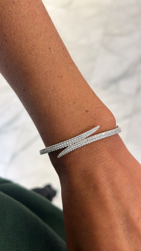 Pave Wave Bangle