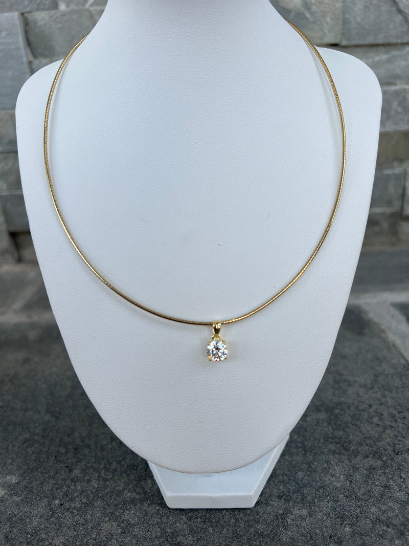 Solitaire Wire Chain Choker