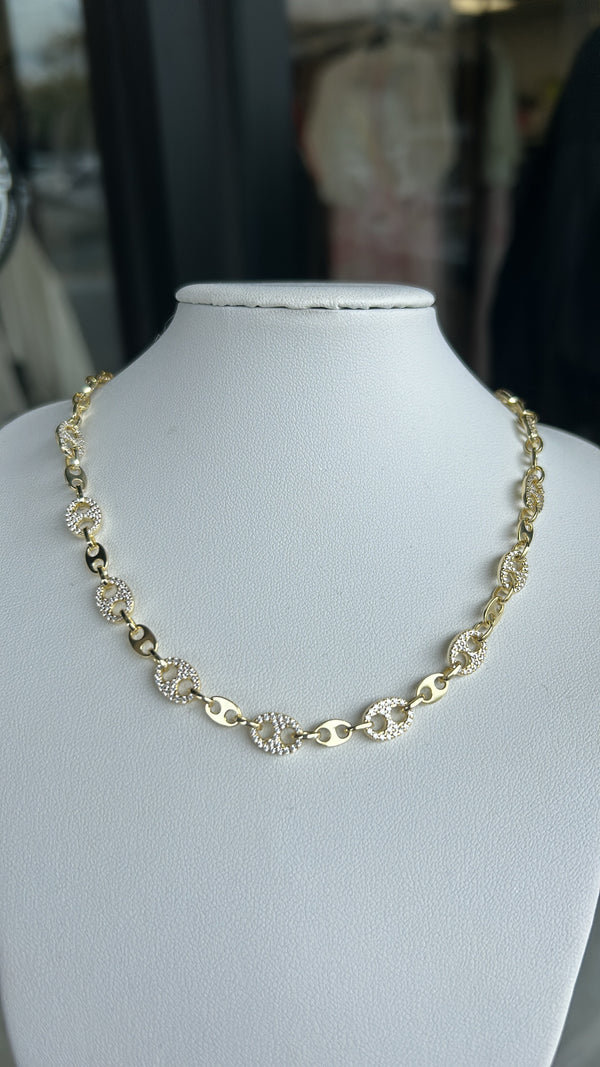 Pave Bottle-cap Necklace