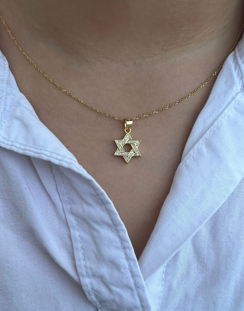 Wrapped Star of David Necklace